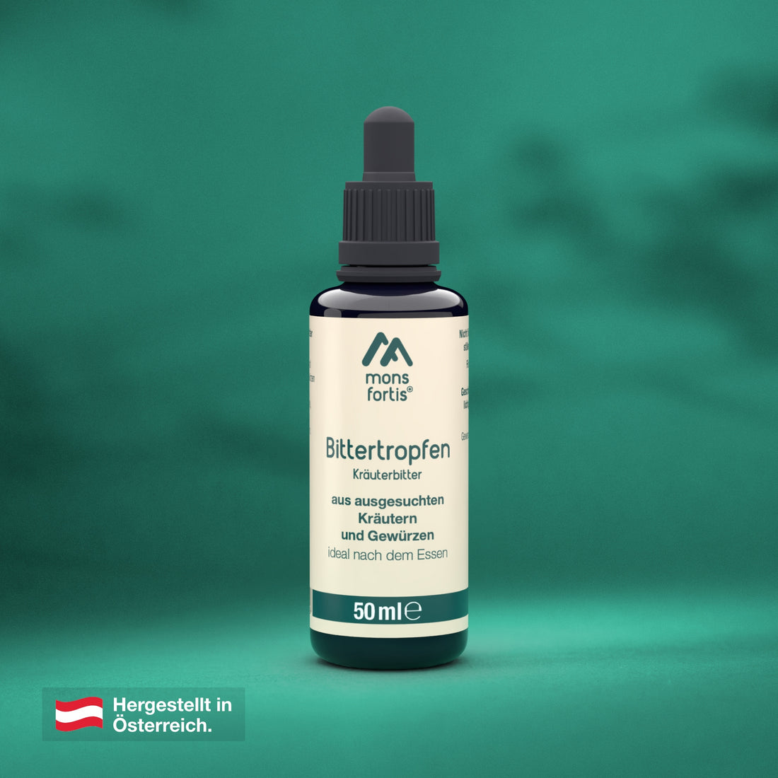 Mons Fortis Bittertropfen 58 % vol., 50 ml – Bitterstoffe aus Kräutern
