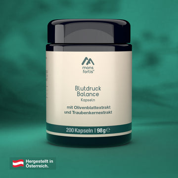 Mons Fortis Blutdruck Balance Kapseln, 200 Stück – mit Magnesium und Kalium