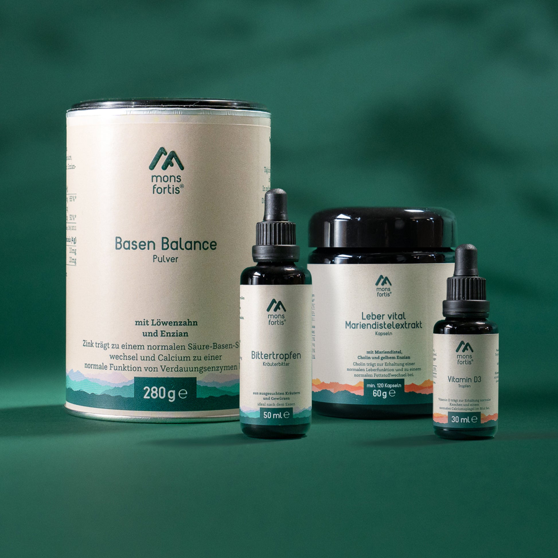 Mons Fortis Stoffwechsel-Bundle – Leberkur und Basen-Set zum Stoffwechsel ankurbeln