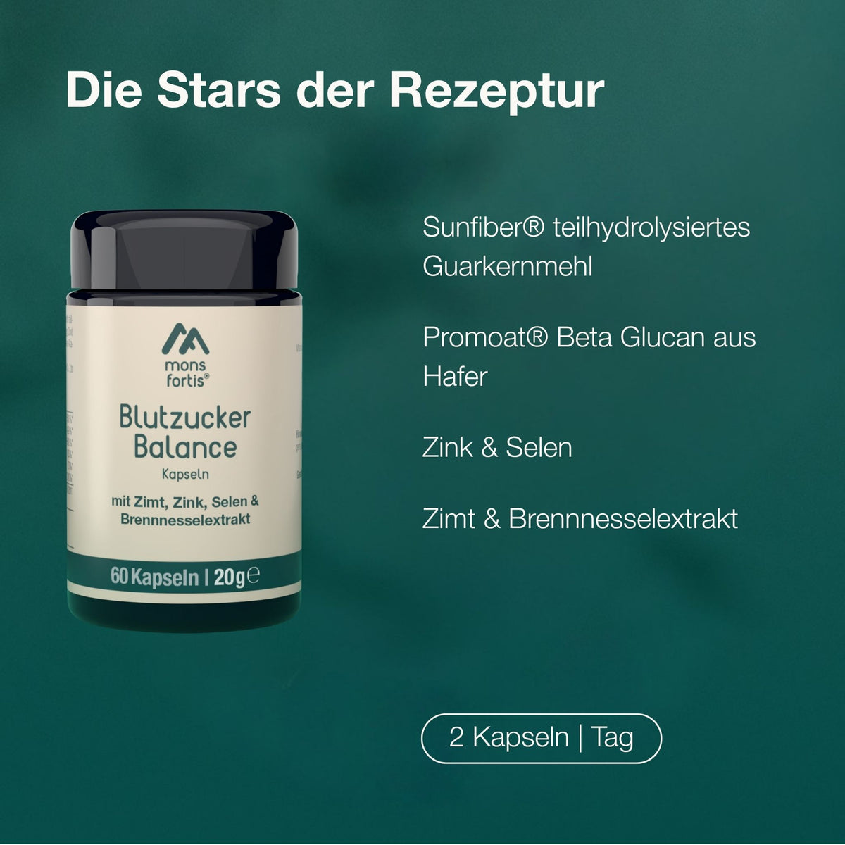 mons fortis blutzucker balance stars der rezeptur