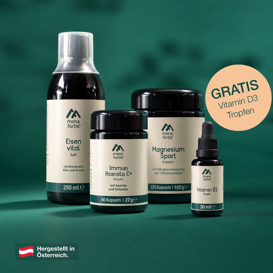 Mons Fortis Feel Well Woman Bundle – Vitamine für Frauen mit Eisen, Magnesium und Vitamin C