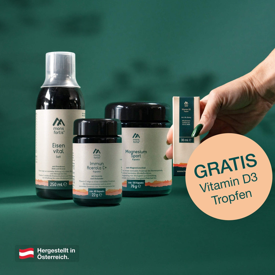 Mons Fortis Feel Well Woman Bundle – Vitamine für Frauen mit Eisen, Magnesium und Vitamin C