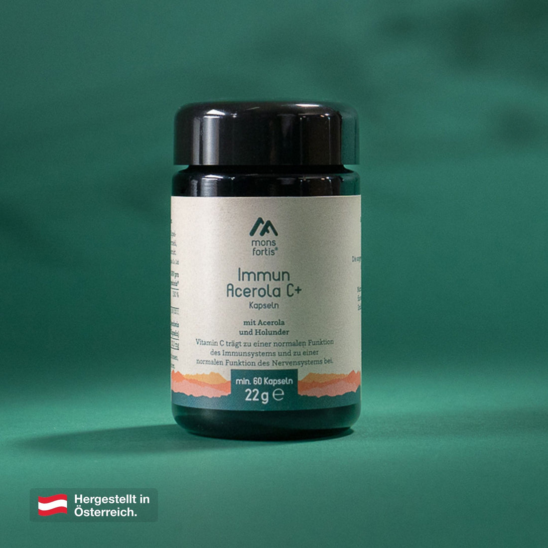 Mons Fortis Immun Acerola C+ Kapseln, 60 Stück – natürliches Vitamin C aus Acerola