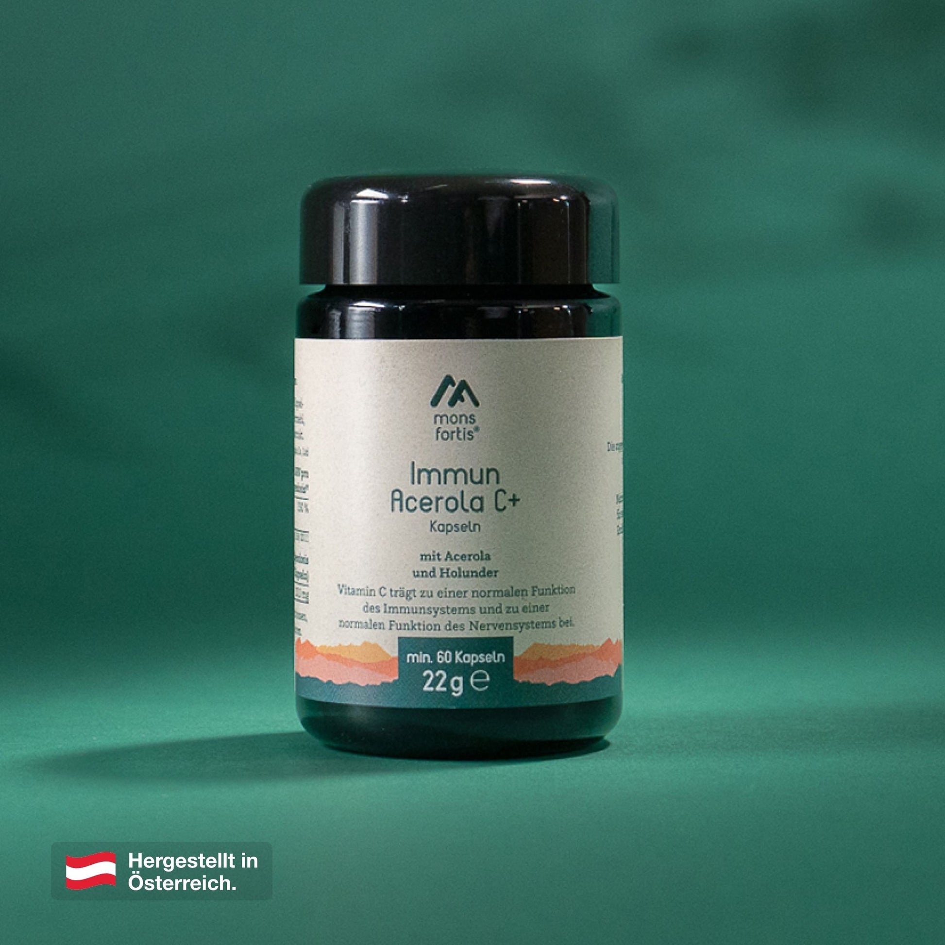 Mons Fortis Immun Acerola C+ Kapseln, 60 Stück – natürliches Vitamin C aus Acerola