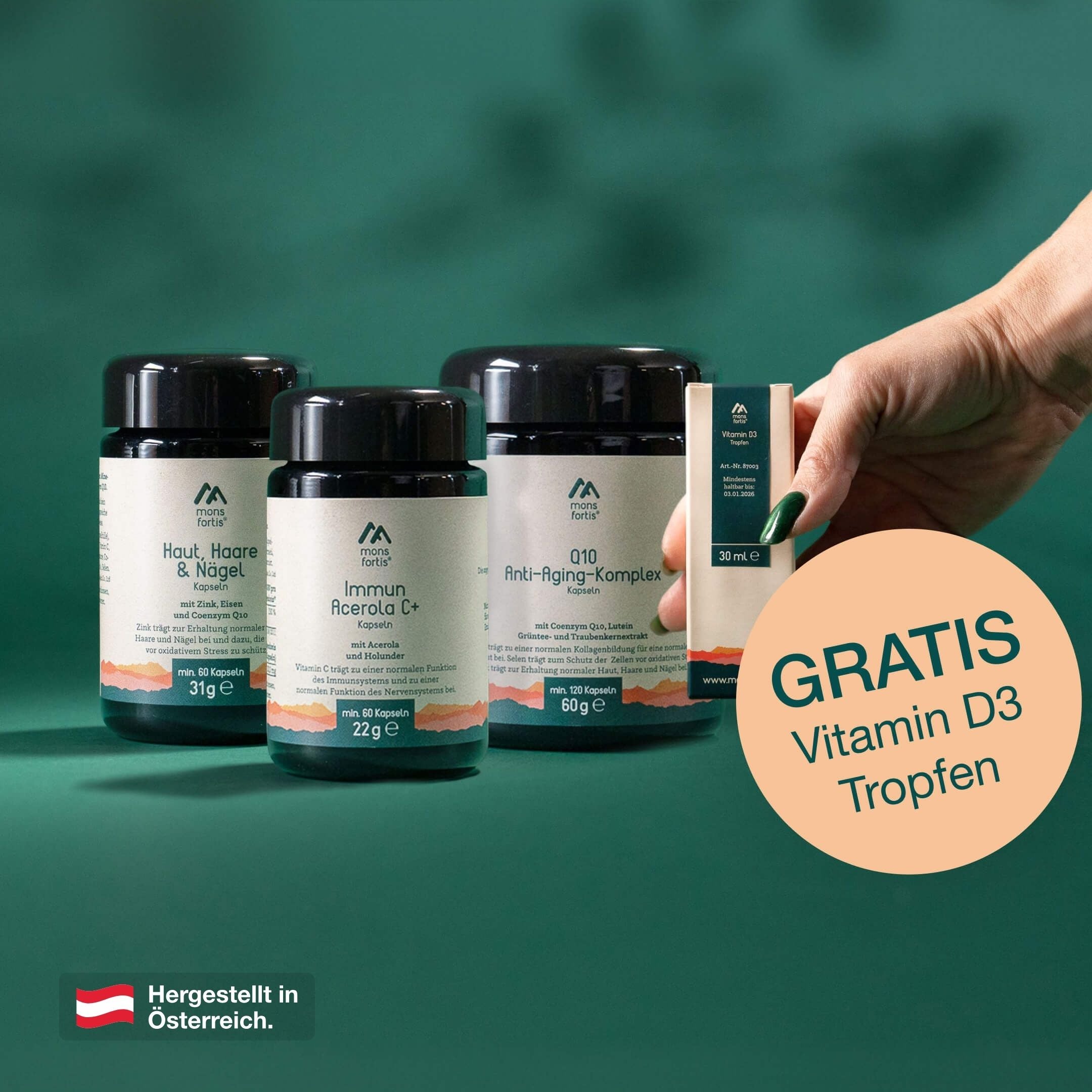 Mons Fortis Inner Beauty Bundle – Beauty-Vitamine für Haut, Haare, Nägel und Anti-Aging