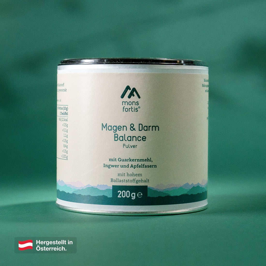 Mons Fortis Magen Darm Balance Pulver, 200 g – Ballaststoffe für die Darmflora