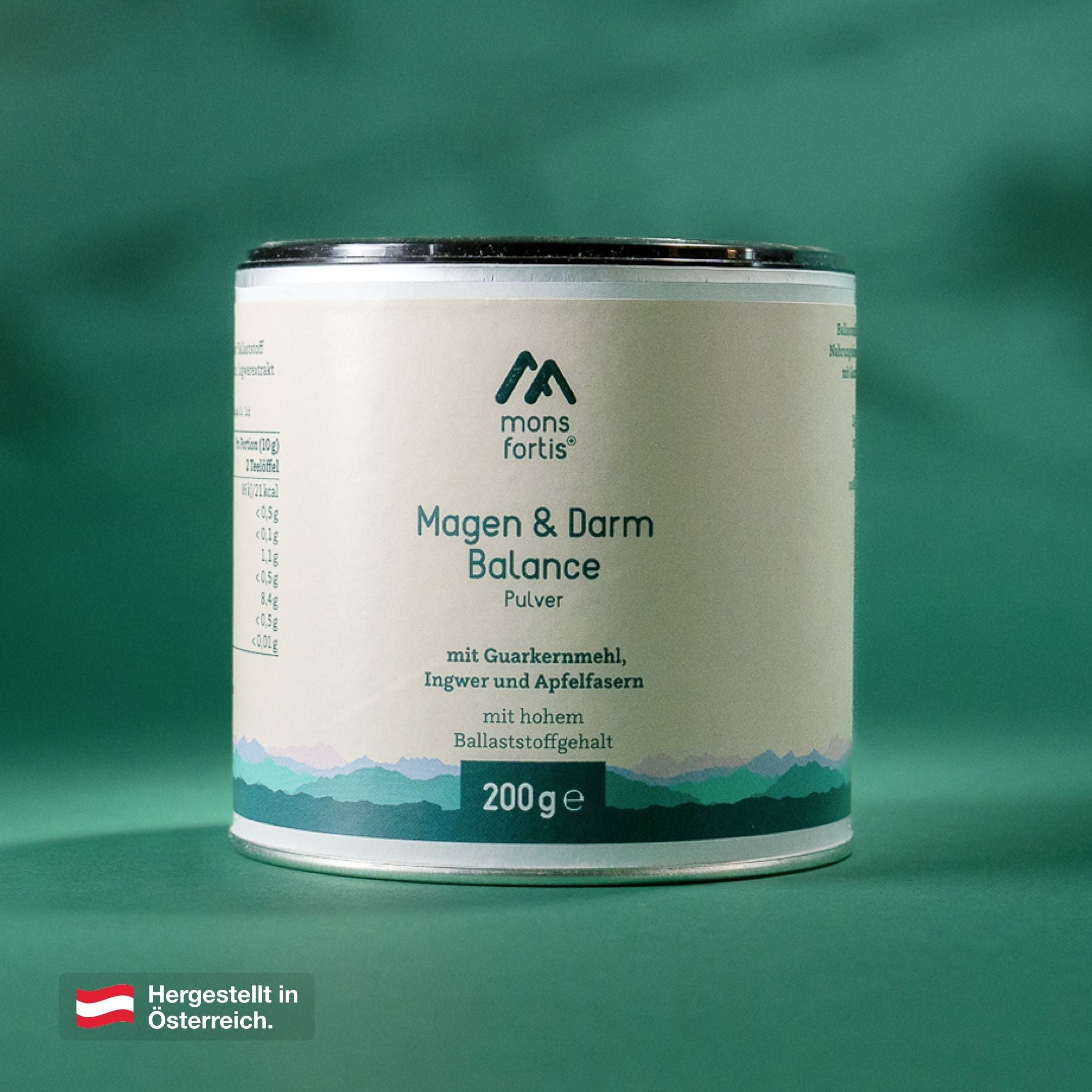 Mons Fortis Magen Darm Balance Pulver, 200 g – Ballaststoffe für die Darmflora