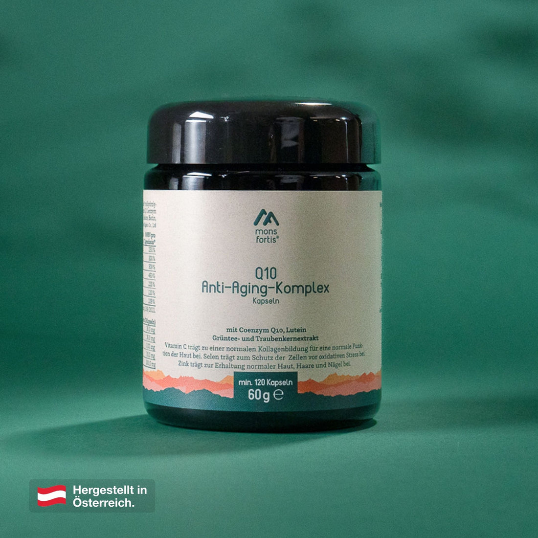 Mons Fortis Q10 Anti-Aging Komplex Kapseln, 120 Stück – Coenzym Q10 hochdosiert