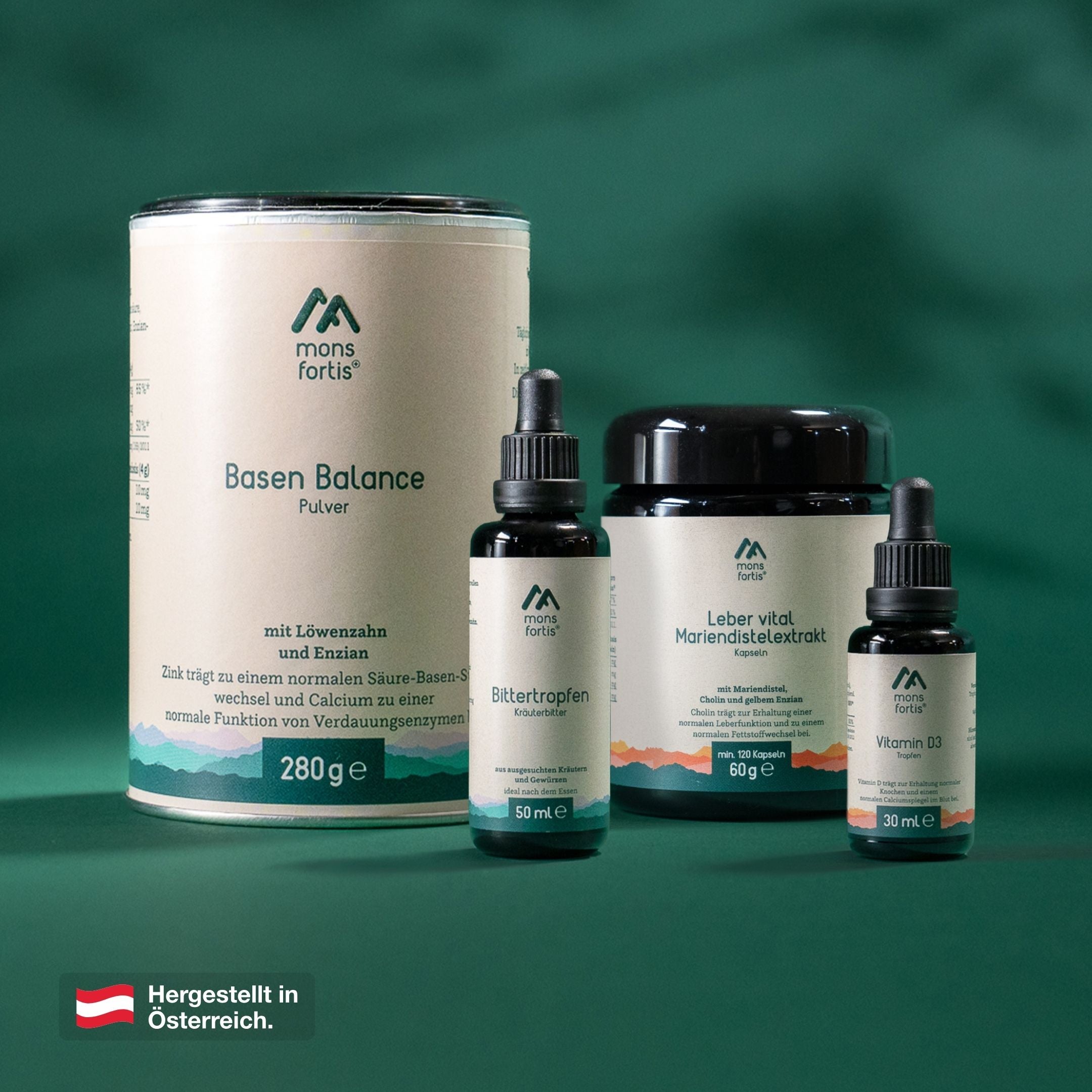Mons Fortis Stoffwechsel-Bundle – Leberkur und Basen-Set zum Stoffwechsel ankurbeln